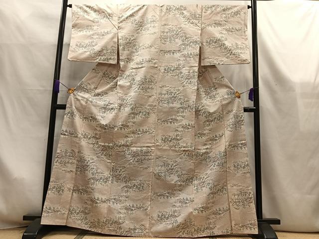 平和屋着物■上質な紬 風景文 正絹 逸品 AABL5418oa