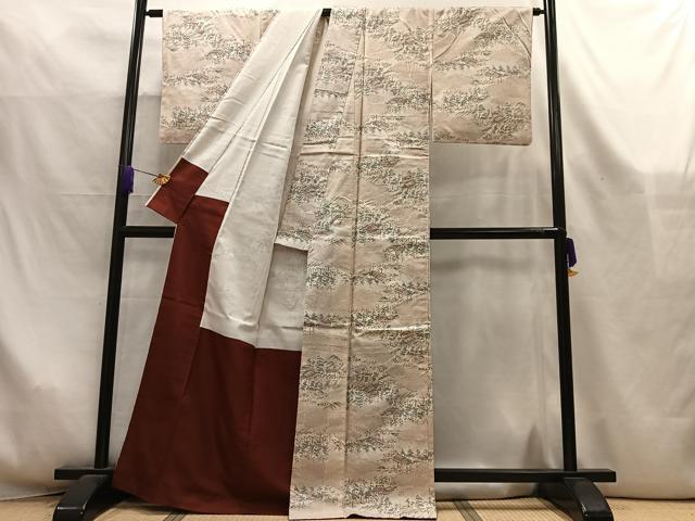 平和屋着物■上質な紬 風景文 正絹 逸品 AABL5418oa