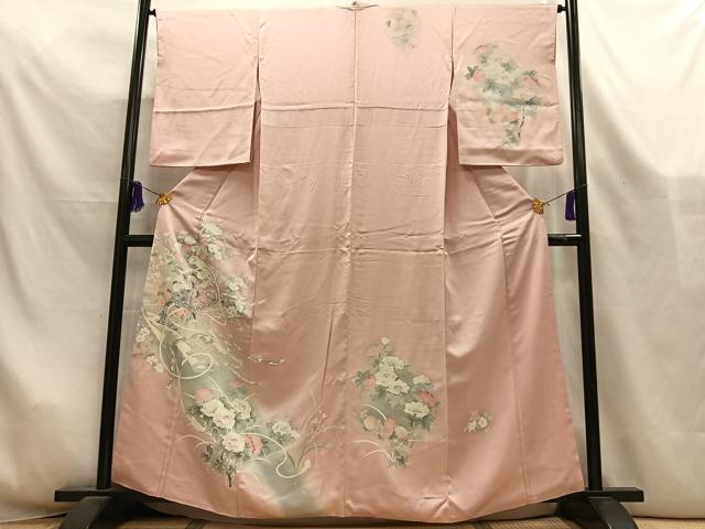 平和屋着物■訪問着 友禅 刺繍 文箱花文 暈し染め 正絹 逸品 AABL5424oa