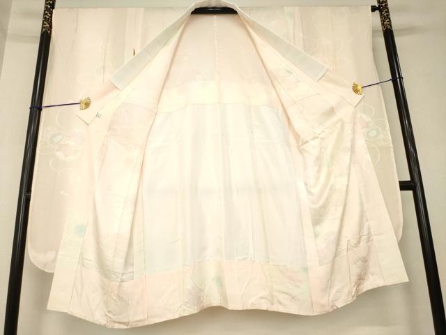 平和屋着物●振袖用長襦袢 無双仕立て 花鼓地紋 暈し染め 鈴乃屋扱い 正絹 逸品 AABL5450ck