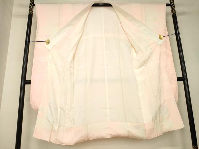 平和屋着物●振袖用長襦袢 袷 舞花地紋 暈し染め 正絹 逸品 AABL5452ck