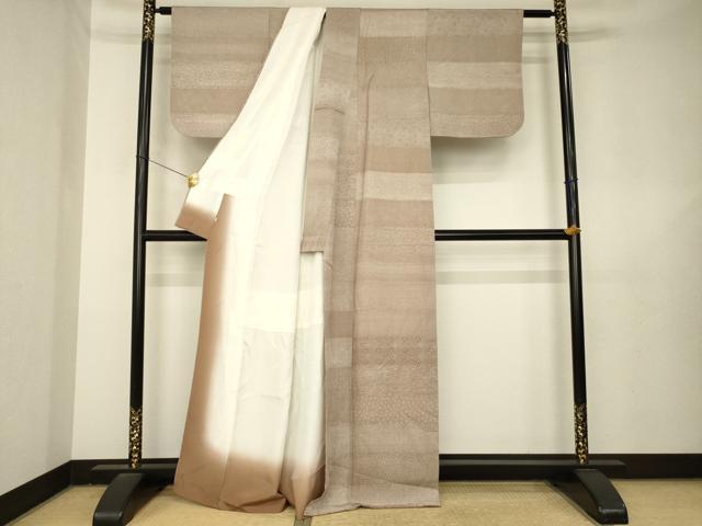 平和屋着物●江戸小紋 横段花文 鈴乃屋扱い 正絹 逸品 AABL5454ck
