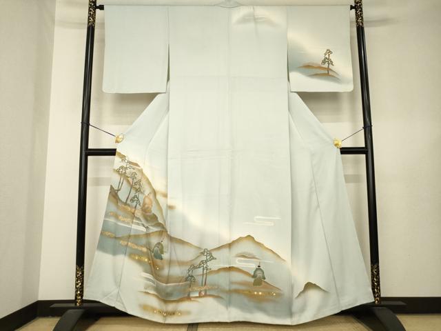 平和屋着物●訪問着 人物文 金彩 正絹 逸品 AABL5459ck