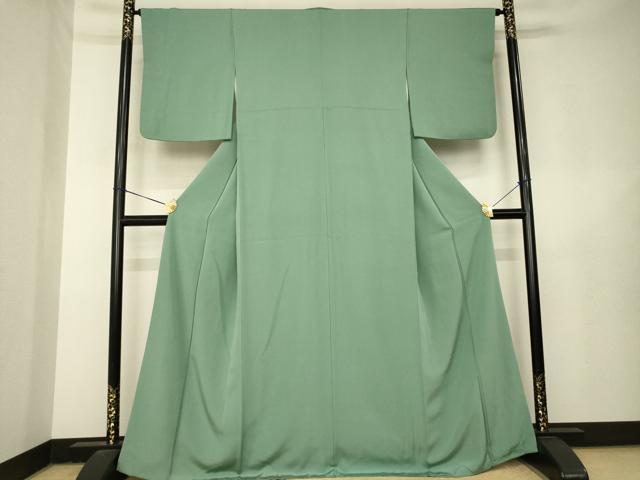 平和屋着物●上質な色無地 利休鼠色 正絹 逸品 AABL5466ck