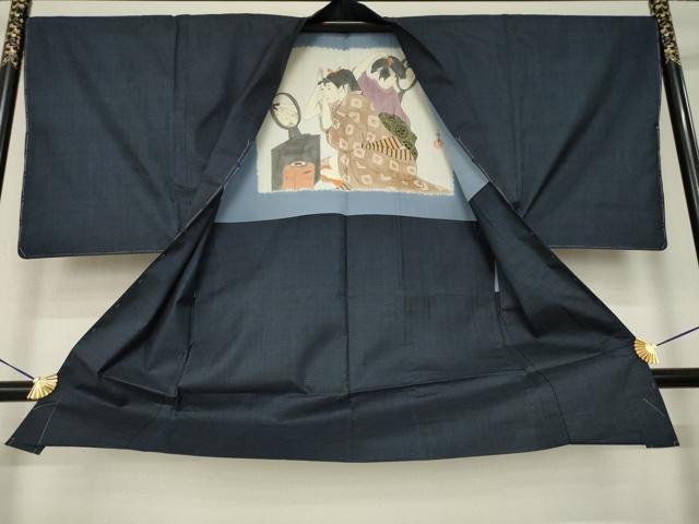 平和屋着物●男性 本場大島紬 アンサンブル 100亀甲 総詰め 山田菊士作 証紙付き 正絹 逸品 未使用 AABL5474ck