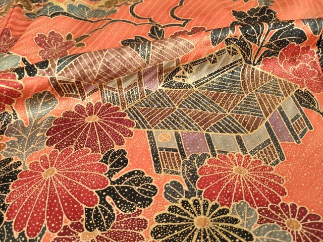 平和屋着物●豪華振袖 駒刺繍 風景花文 金彩 正絹 逸品 AABL5489ck
