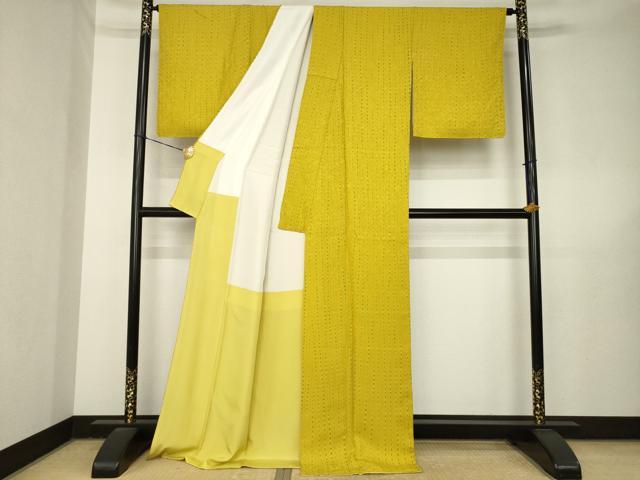 平和屋着物●上質な小紋 竜巻絞り 正絹 逸品 AABL5506ck