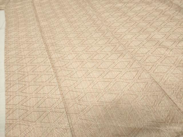 平和屋着物●上質な小紋 杢目絞り 菱地紋 正絹 逸品 AABL5514ck
