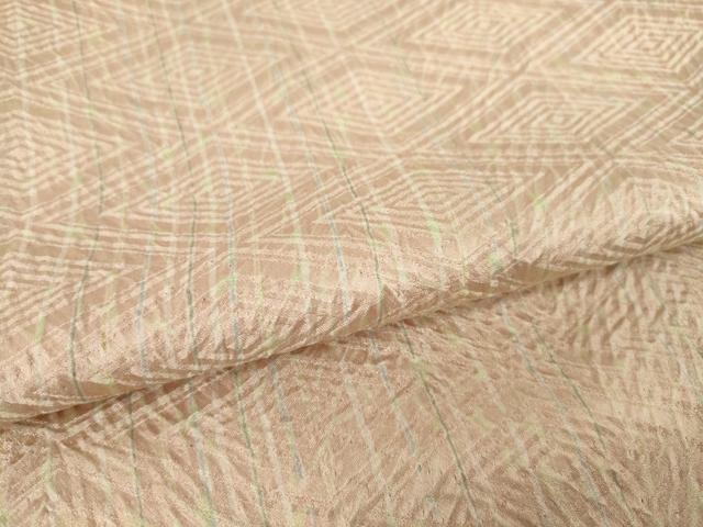 平和屋着物●上質な小紋 杢目絞り 菱地紋 正絹 逸品 AABL5514ck