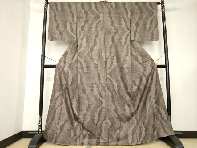 平和屋着物●本場大島紬 9マルキ 道長吉祥文 大丸扱い 正絹 逸品 AABL5520ck