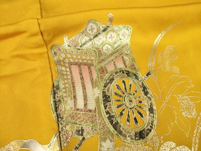 平和屋着物●豪華振袖 御所車文 暈し染め 金銀彩 正絹 逸品 AABL5526ck