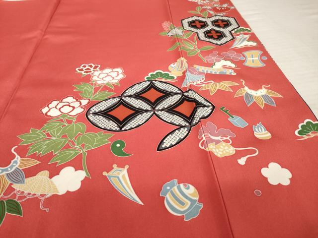 平和屋着物●豪華振袖 束ね熨斗花文 暈し染め 金彩 正絹 逸品 AABL5543ck