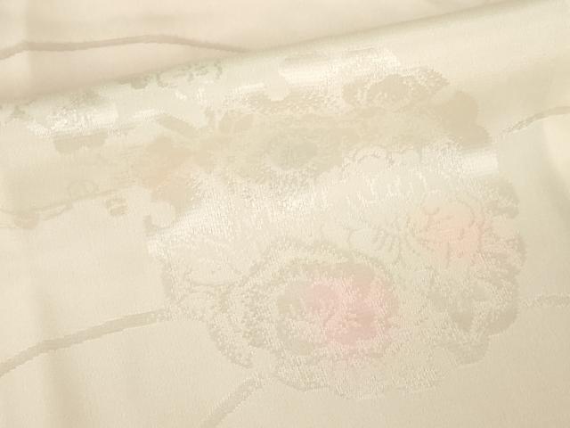 平和屋着物●振袖用長襦袢 無双仕立て 雪輪花蝶地紋 暈し染め 正絹 逸品 AABL5545ck
