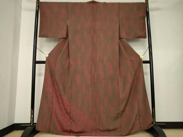 平和屋着物●訪問着 短冊花文 正絹 逸品 AABL5581ck