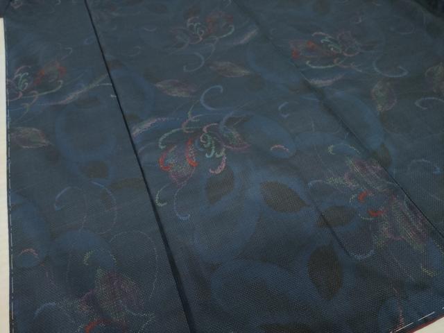 平和屋着物●本場大島紬 7マルキ 舞蝶文 正絹 逸品 AABL5582ck