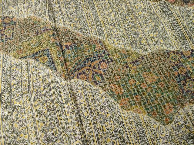 平和屋着物●訪問着 中国三大刺繍 スワトウ刺繍 汕頭刺繍 総刺繍 道長更紗花文 胴抜き仕立て 正絹 逸品 AABL5585ck