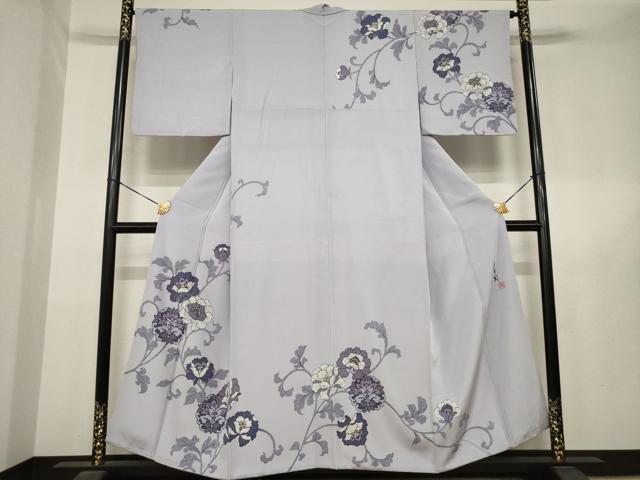 平和屋着物●室華風 訪問着 花唐草文 金彩 正絹 逸品 AABL5589ck