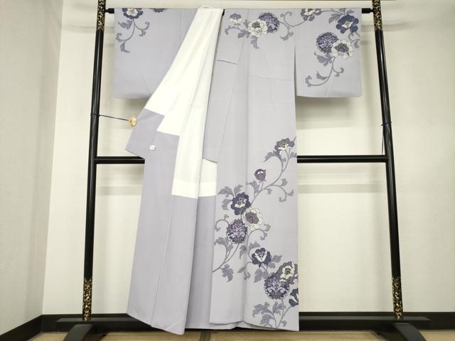 平和屋着物●室華風 訪問着 花唐草文 金彩 正絹 逸品 AABL5589ck