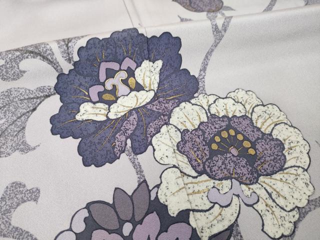 平和屋着物●室華風 訪問着 花唐草文 金彩 正絹 逸品 AABL5589ck