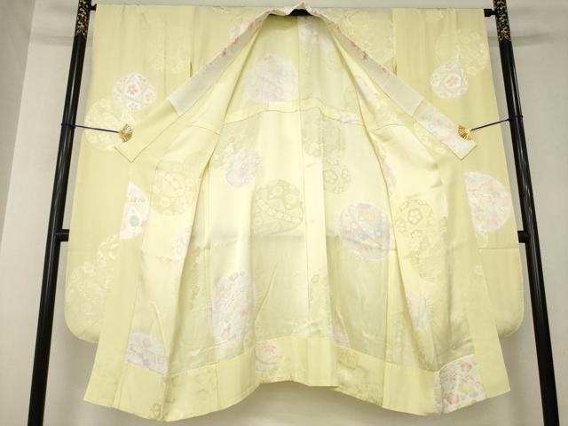 平和屋着物●振袖用長襦袢 無双仕立て 絞り 花毬文 暈し染め 半衿刺繍 正絹 逸品 AABL5604ck