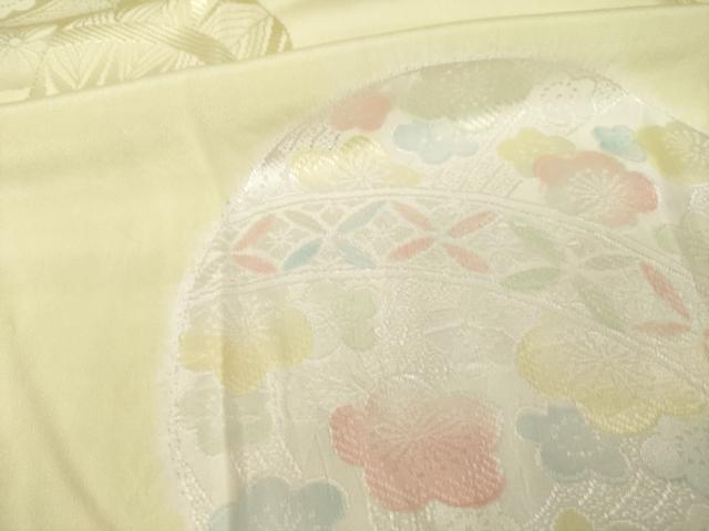 平和屋着物●振袖用長襦袢 無双仕立て 絞り 花毬文 暈し染め 半衿刺繍 正絹 逸品 AABL5604ck
