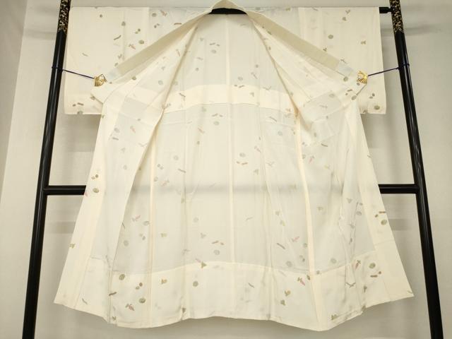 平和屋着物●長襦袢 無双仕立て 成り物 にんじん れんこん 金糸 金彩 正絹 逸品 未使用 AABL5611ck