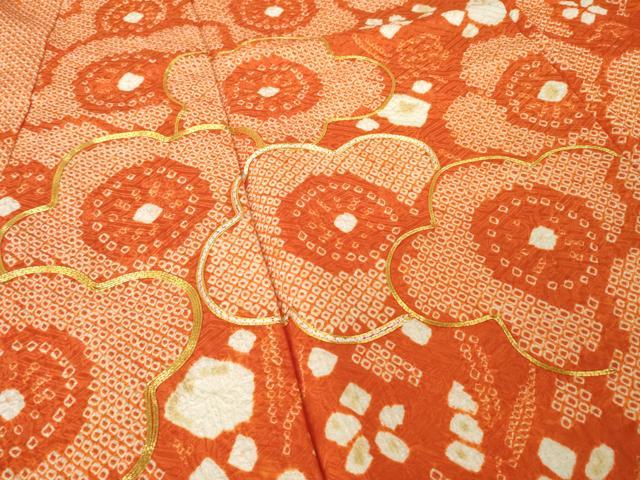 平和屋着物●豪華振袖 総絞り 駒刺繍 枝梅文 正絹 逸品 AABL5633ck