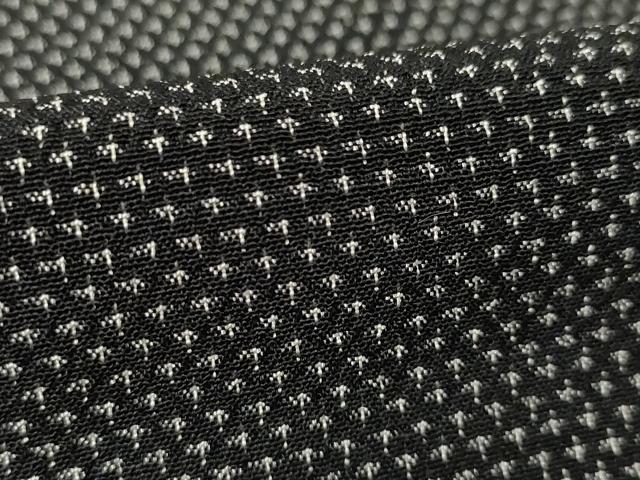 平和屋着物●本塩沢 蚊絣 黒地 正絹 逸品 未使用 AABL5636ck