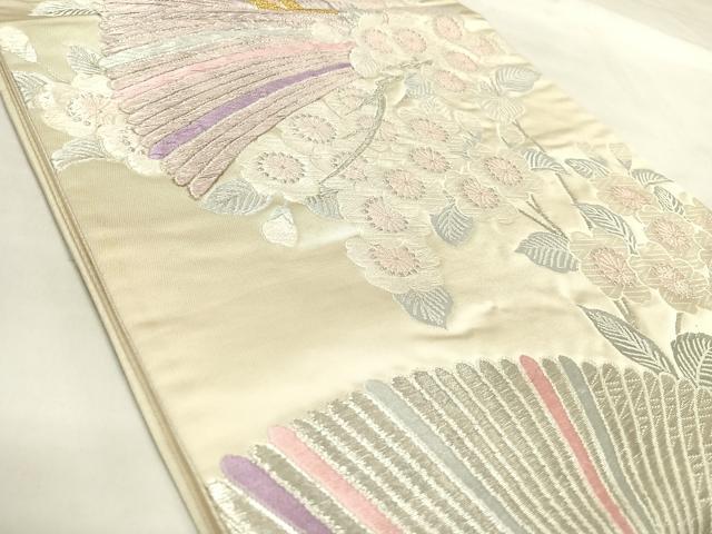 平和屋着物◎六通柄袋帯 唐織 松 金銀糸 正絹 逸品 AABL5665yx
