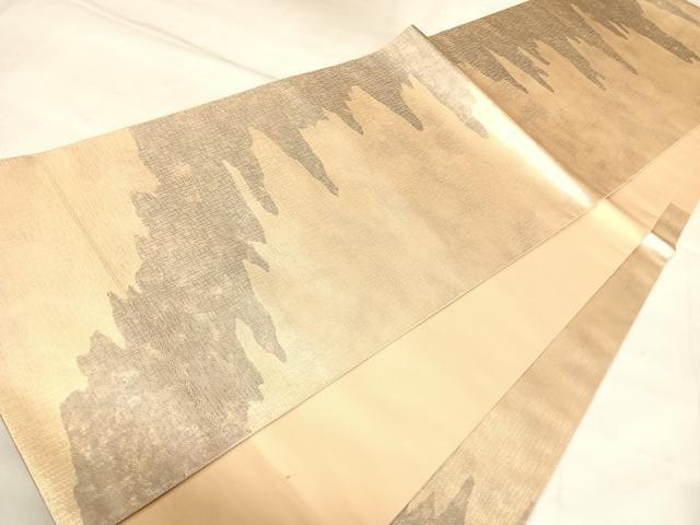 平和屋着物◎太鼓柄袋帯 霞文 金糸 正絹 逸品 AABL5804yx
