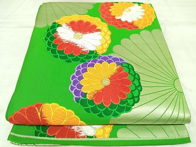 平和屋着物◎六通柄袋帯 唐織 毬花文 金銀糸 正絹 逸品 AABL5818yx