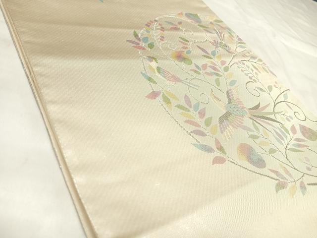 平和屋着物◎六通柄袋帯 唐織 鳳凰唐草文 金銀糸 正絹 逸品 AABL5870yx