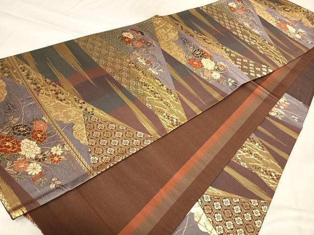 平和屋着物◎六通柄袋帯 唐織 浪漫伝説 金糸 正絹 逸品 AABL5931yx
