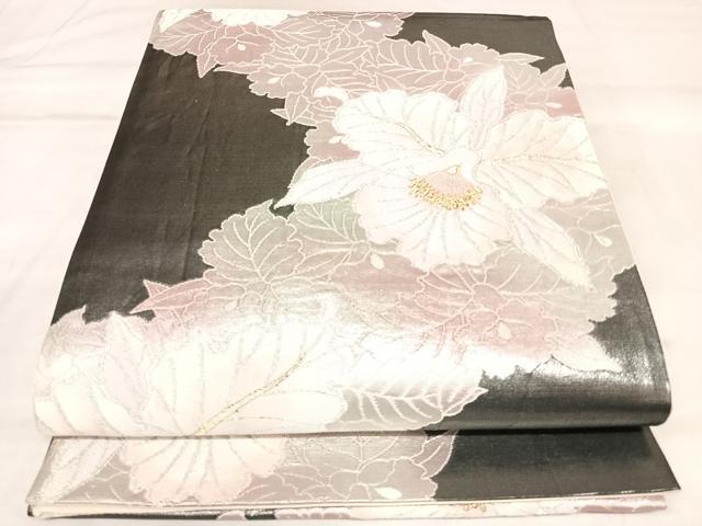 平和屋着物◎六通柄袋帯 唐織 舞花文 金銀糸 正絹 逸品 AABL5934yx