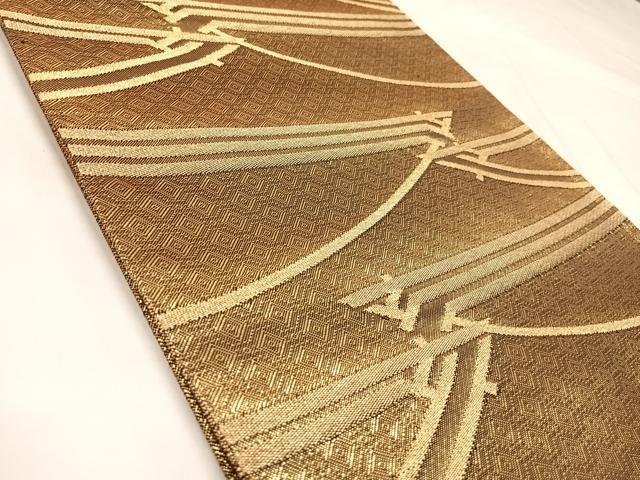 平和屋着物◎佐賀錦 太鼓柄袋帯 千寿の帯 金糸 正絹 逸品 AABL5959yx