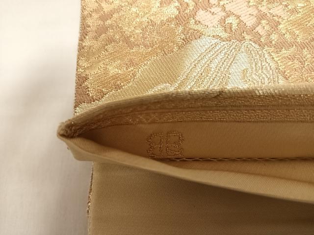 平和屋着物◎西陣 服部織物謹製 六通柄袋帯 唐織 道長文 金糸 正絹 逸品 AABL5964yx