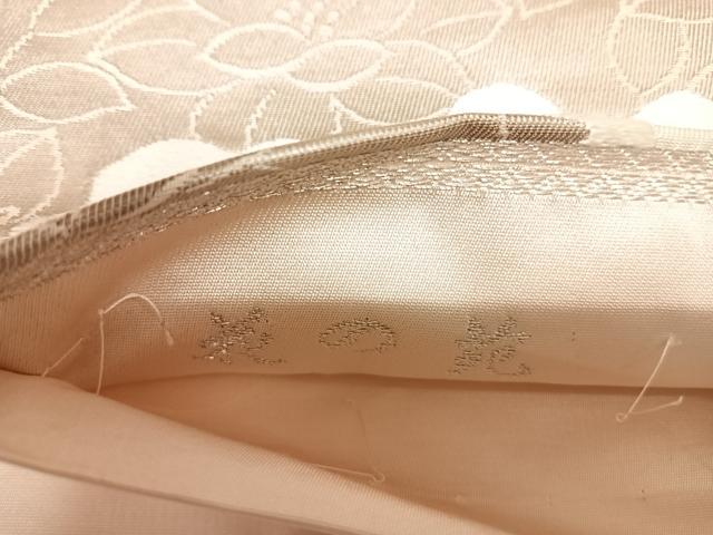 平和屋着物◎六通柄袋帯 唐織 木の苑 銀糸 正絹 逸品 AABL5970yx