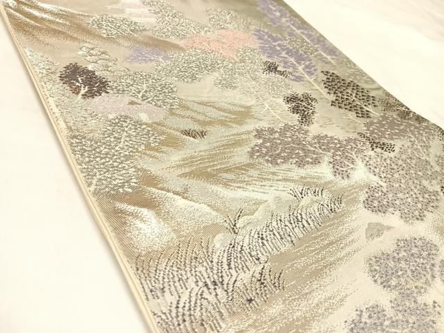 平和屋着物◎六通柄袋帯 唐織 東山の四季 金銀糸 正絹 逸品 AABL6010yx