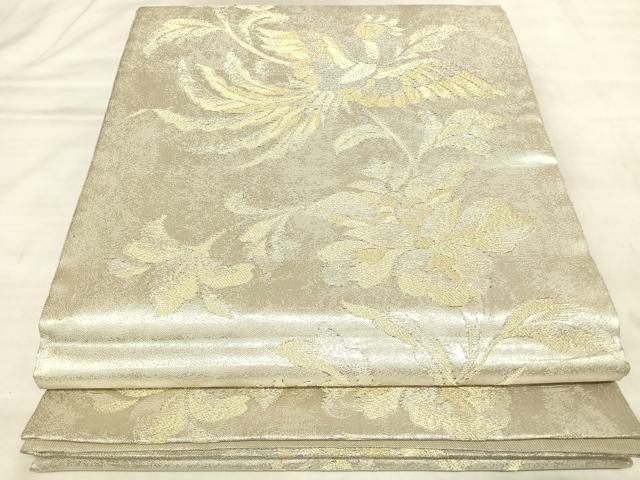 平和屋着物◎六通柄袋帯 明綴インカ神鳥 金銀糸 正絹 逸品 AABL6070yx