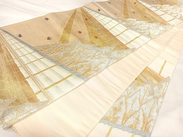平和屋着物◎六通柄袋帯 唐織 京百景 金銀糸 正絹 逸品 AABL6122yx