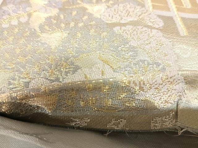 平和屋着物◎六通柄袋帯 唐織 京名所 金閣寺 金糸 正絹 逸品 AABL6129yx