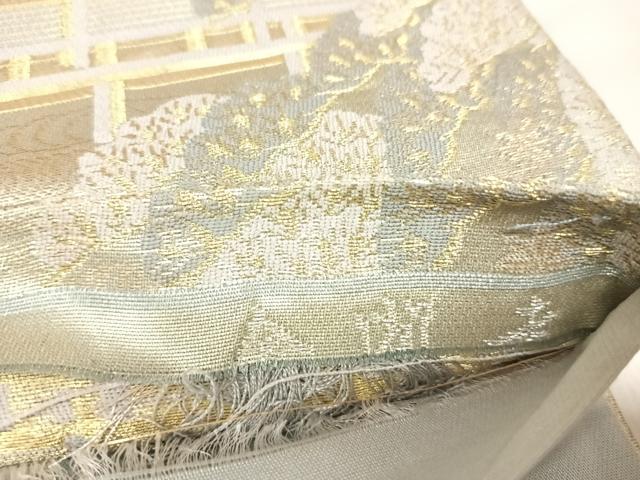 平和屋着物◎六通柄袋帯 唐織 京名所 金閣寺 金糸 正絹 逸品 AABL6129yx