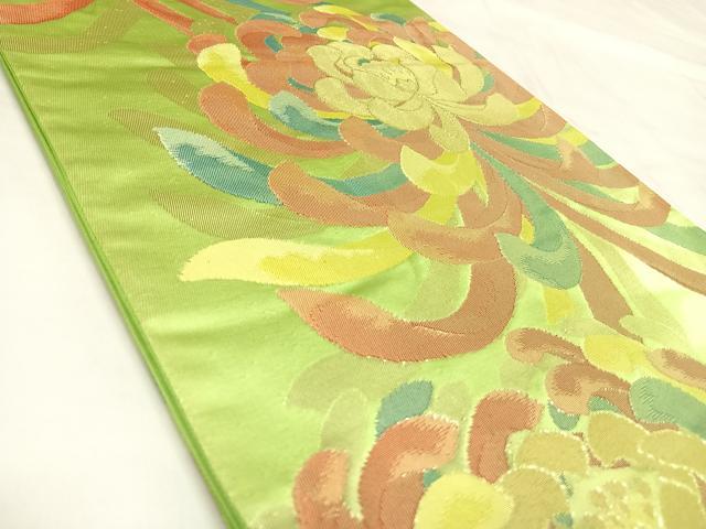 平和屋着物◎六通柄袋帯 乱菊 金糸 正絹 逸品 AABL6135yx