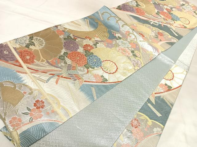 平和屋着物◎九百佐賀錦 六通柄袋帯 夢路 金銀糸 正絹 逸品 AABL6153yx