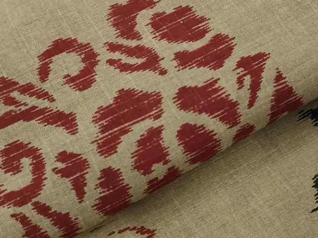 平和屋着物*夏物 小紋 紗紬 花唐草文 正絹 逸品 未使用 AABL6161st