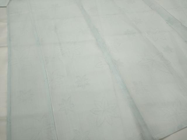 平和屋着物*夏物 長襦袢 楓紋紗 白藍色 洗える着物 AABL6183st