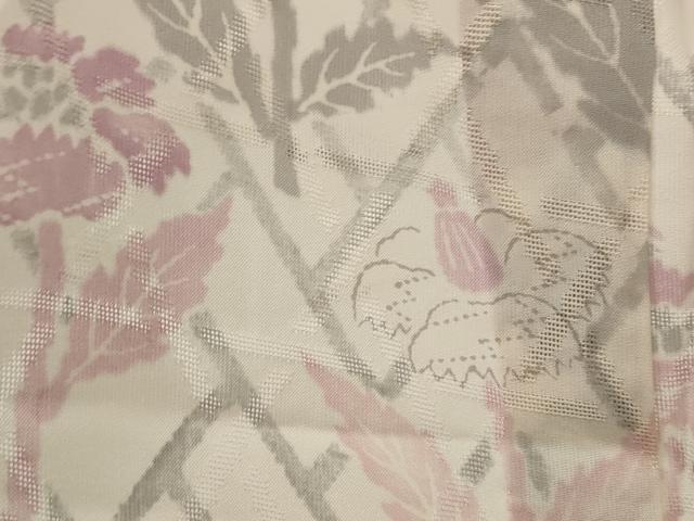 平和屋着物*夏物 小紋 幾何学文紗 更紗花文 正絹 逸品 AABL6206st