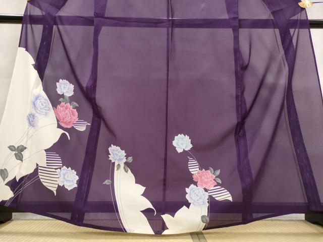 平和屋着物*夏物 訪問着 絽 枝花文 洗える着物 AABL6228st