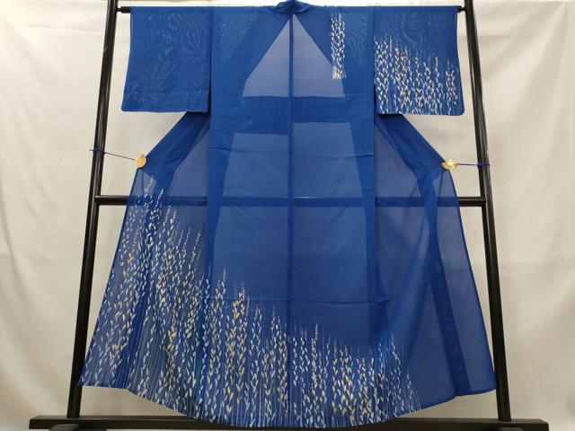 平和屋着物*夏物 訪問着 絽 草葉文 金彩 正絹 逸品 AABL6231st