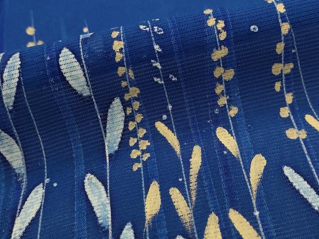 平和屋着物*夏物 訪問着 絽 草葉文 金彩 正絹 逸品 AABL6231st